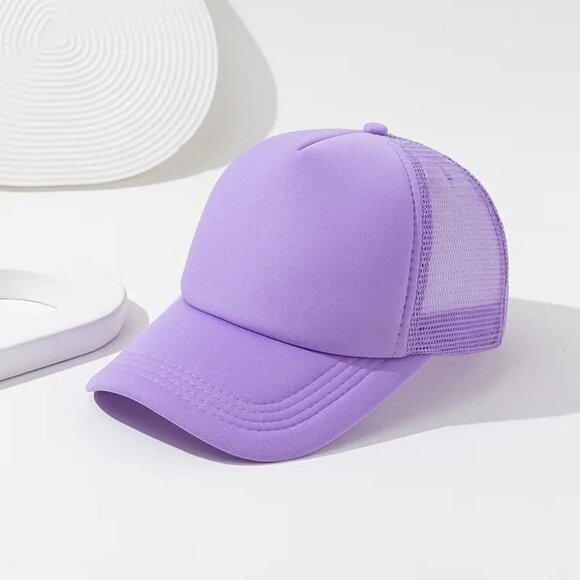 Adjustable Unisex Lavender Mesh Trucker Hat (SKU#0463) - Picture 2 of 4